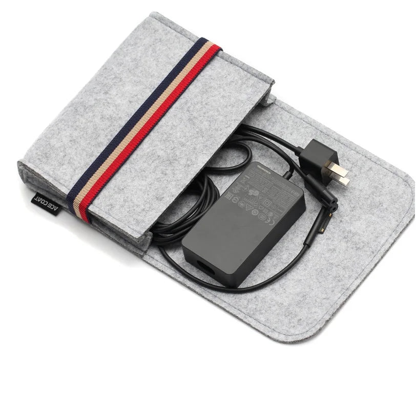 Electronic Gadgets Storage Bag HDD Mouse Adapter Digital Accessories Felt Pouch Fashion Portable Power Bank Case Purse