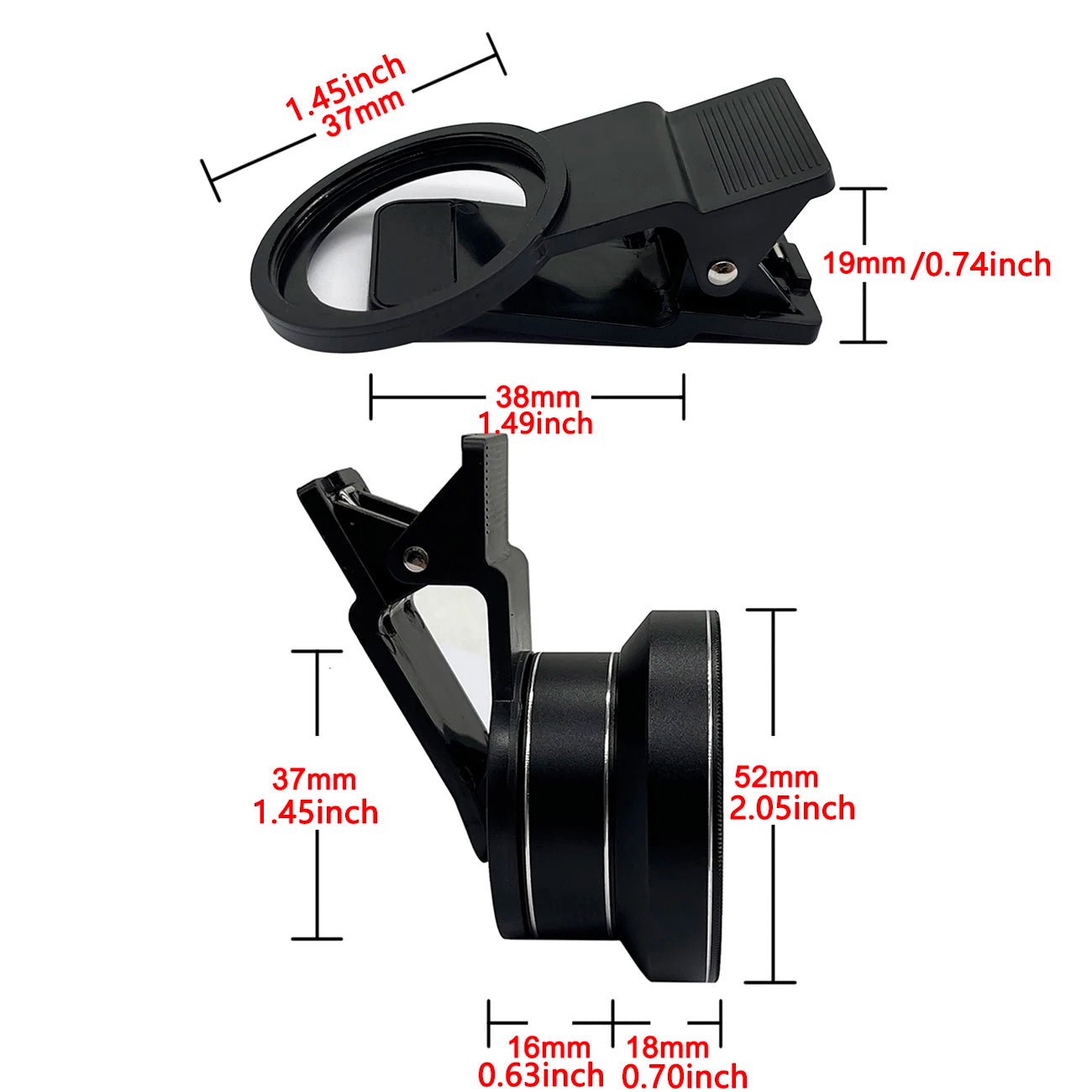 2 In 1 Mobile Phone Lens 0.6x Super Wide Angle HD 15x mobile macro lens Camera Lens For iPhone 12 11 8 7 6 XS Huawei Xiaomi
