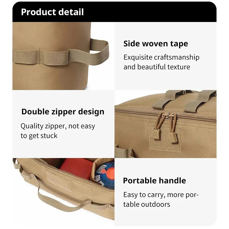 Camping Gas Tank Storage Bag Outdoor Large Capacity Ground Nail Tool Bags Picnic Cookware Utensils Organizer bags Мужская сумка