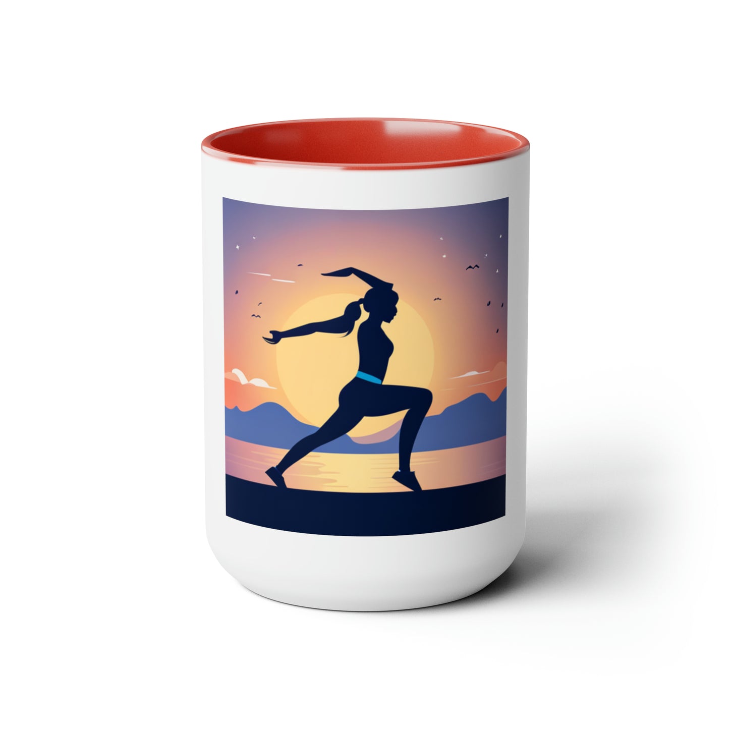 Two-Tone Coffee Mugs, 15oz