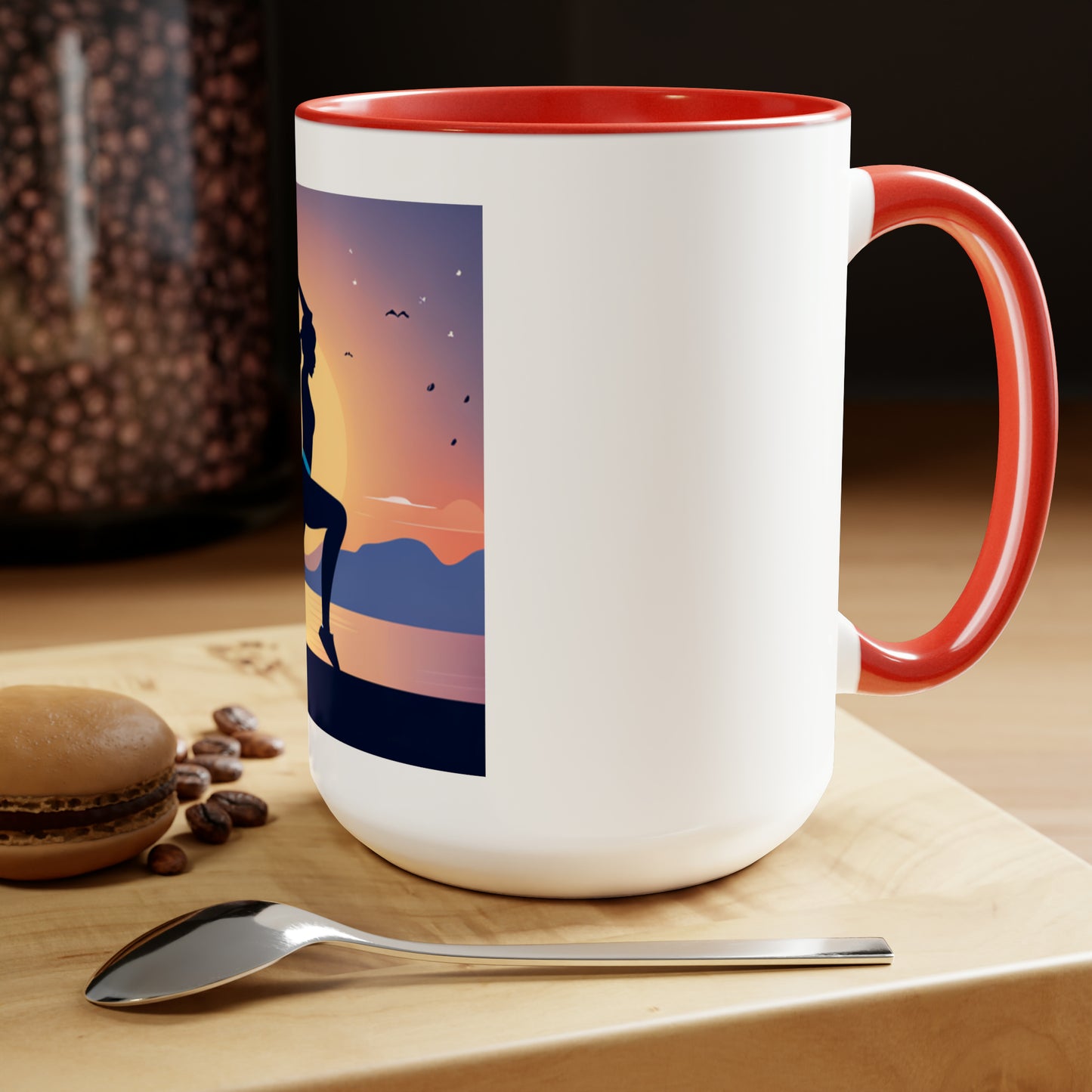 Two-Tone Coffee Mugs, 15oz