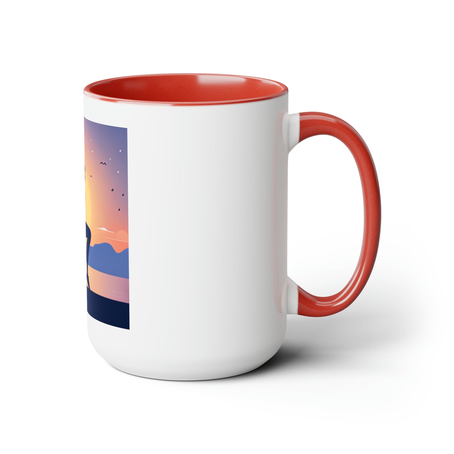 Two-Tone Coffee Mugs, 15oz