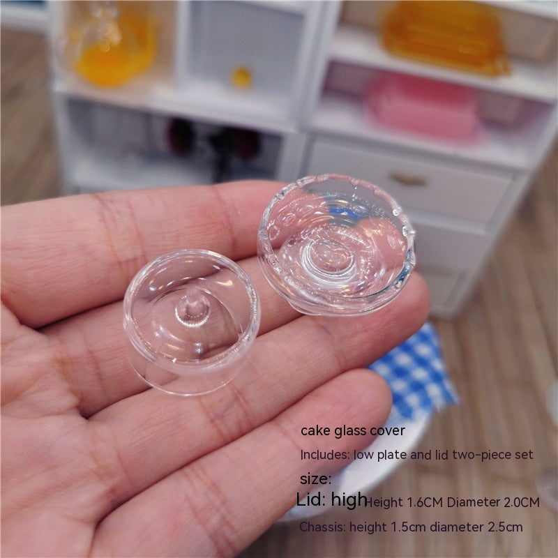 Doll House Miniature Furniture Tableware Miniature Simulation Transparent Colored Glass Cup