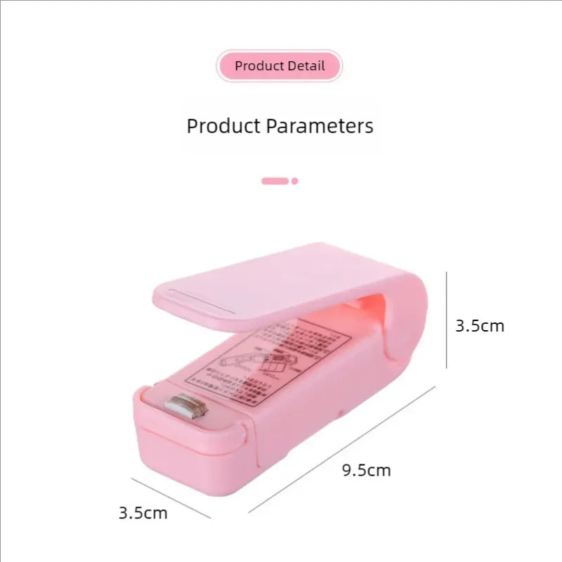 Small portable snack sealing machine, mini household, hand-pressed plastic bag, food preservation portable