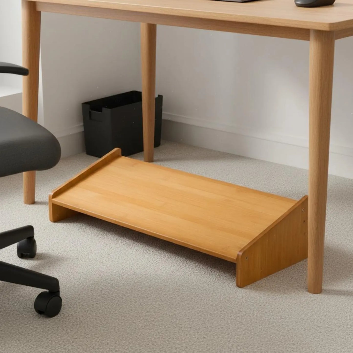 Under Desk Footrest Wide Surface Office Foot Stool Angled Foot Rest Multi-Functional Ergonomic Furniture Sleek Finish