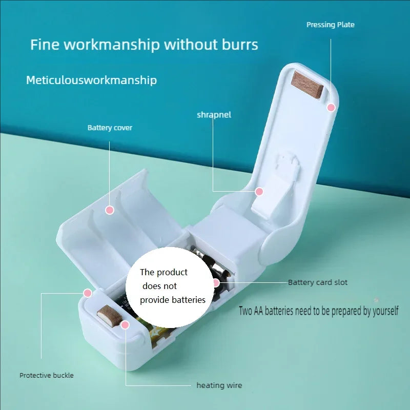 Small portable snack sealing machine, mini household, hand-pressed plastic bag, food preservation portable
