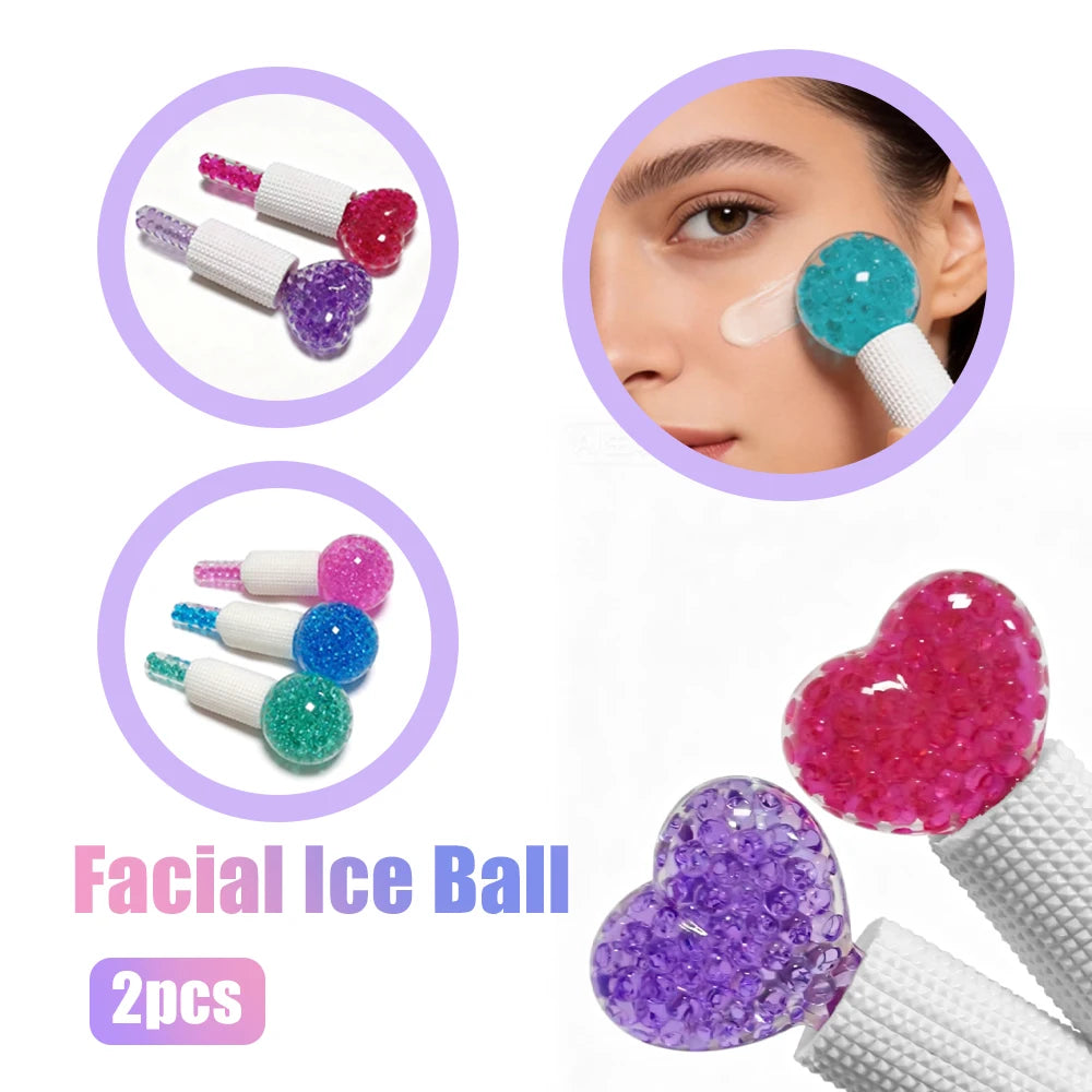 2PCS Ice Roller Balls for Face Cooling Massage and Puffiness Relief - Facial Skincare Tools