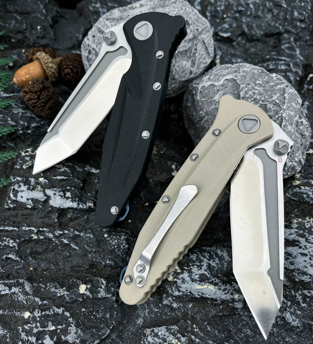 New Hiking Folding Knife, D2 Blade, G10 Handle, Portable Outdoor Knife for Camping and Fishing A Collector's Item