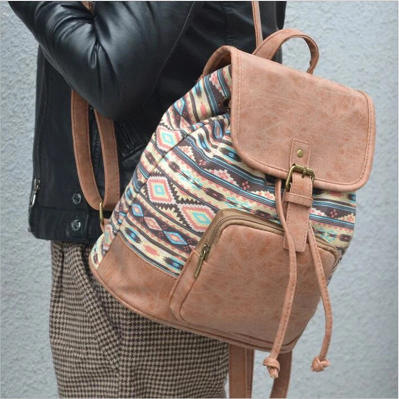 2021 New Women Printing Backpack Canvas School Bags For Teenagers Shoulder Bag Travel Bagpack Rucksack Bolsas Mochilas Femininas
