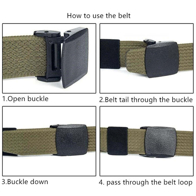 Men Belt Fashion Unisex Army Tactical Femme Waist Belts Jeans Male Casual Luxury Canvas Webbing Waistband Men's Belt For Women