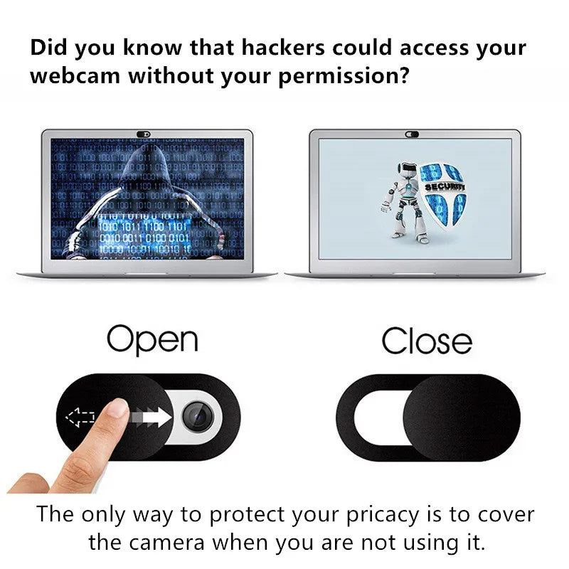 Webcam Cover Shutter Magnet Slider Plastic Camera Cover for iPad Tablet Web Laptop Pc Camera Mobile Phone Lenses Privacy Sticker
