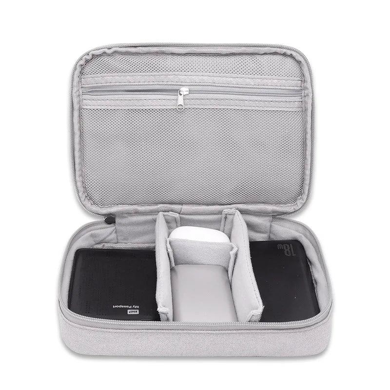 Cable Organiser Bag Travel Double-Layer Gadget Travel Bag Electronics Accessories Cable Storage Carry Game Player tablet bag