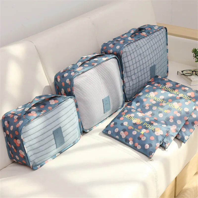 LIYIMENG 6Pcs/Set Travel Storage Bag Home Organizer Box For Clothes Tidy Pouch Suitcase Clothing Divider Container Outdoor Boxes