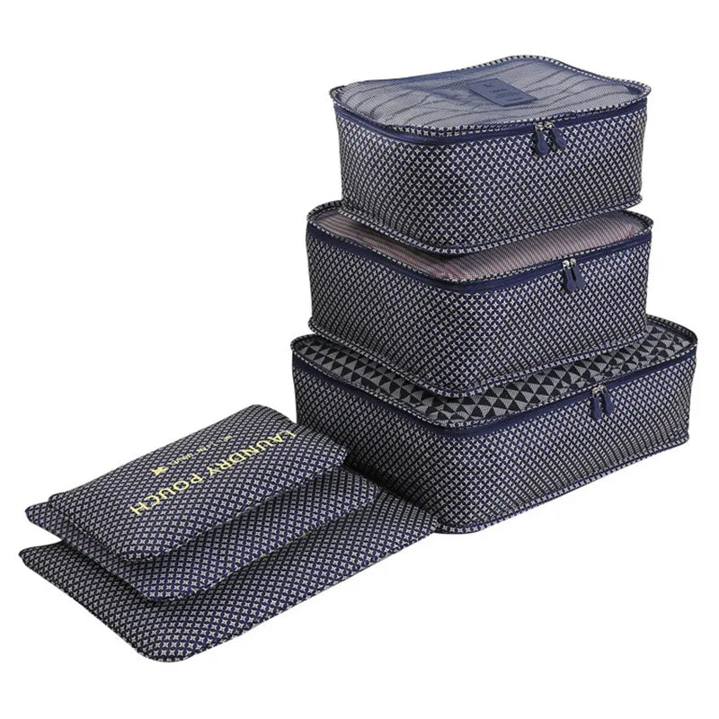 LIYIMENG 6Pcs/Set Travel Storage Bag Home Organizer Box For Clothes Tidy Pouch Suitcase Clothing Divider Container Outdoor Boxes