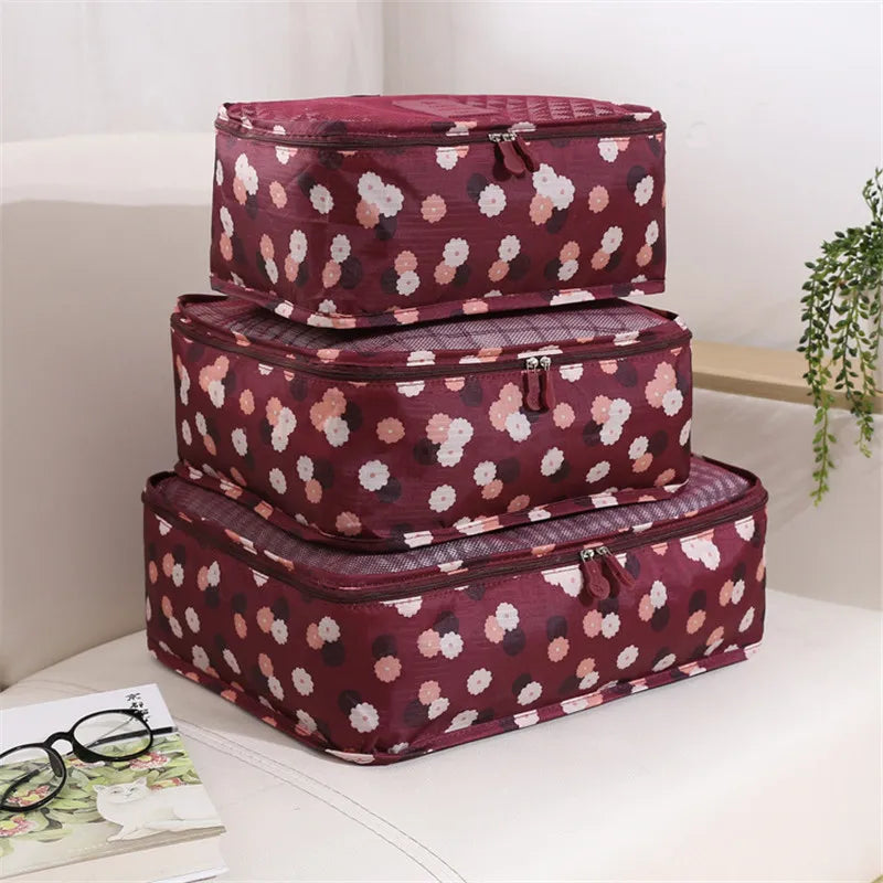 LIYIMENG 6Pcs/Set Travel Storage Bag Home Organizer Box For Clothes Tidy Pouch Suitcase Clothing Divider Container Outdoor Boxes
