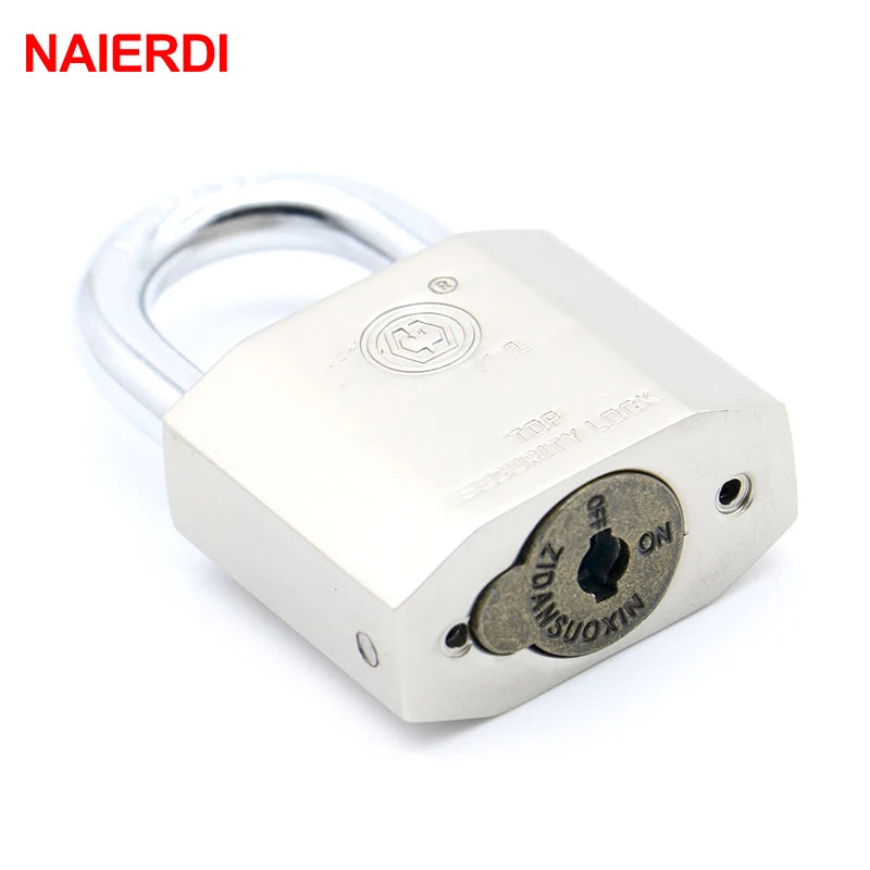 NAIERDI B7 Series Super B Grade Padlocks Silver Color Portable Anti-Theft Rustproof Luggage Suitcase Gate Lock Security Padlock