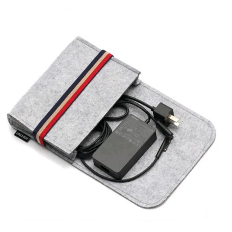 Electronic Gadgets Storage Bag HDD Mouse Adapter Digital Accessories Felt Pouch Fashion Portable Power Bank Case Purse