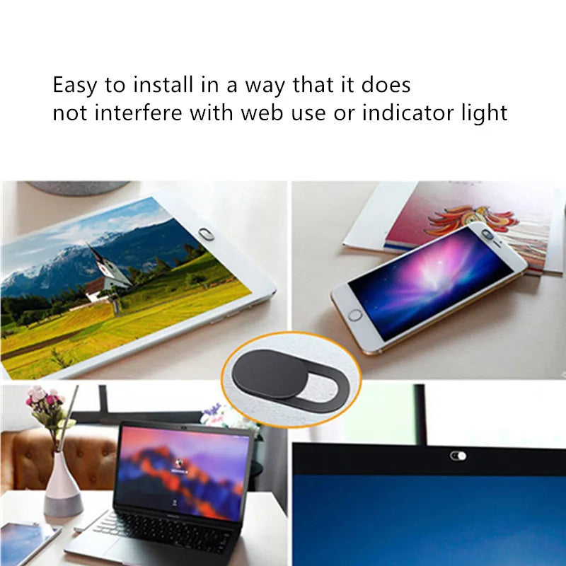 Webcam Cover Shutter Magnet Slider Plastic Camera Cover for iPad Tablet Web Laptop Pc Camera Mobile Phone Lenses Privacy Sticker