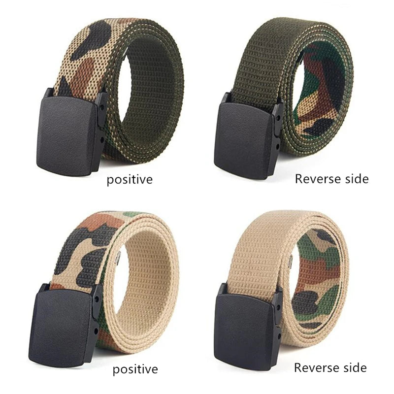 Men Belt Fashion Unisex Army Tactical Femme Waist Belts Jeans Male Casual Luxury Canvas Webbing Waistband Men's Belt For Women