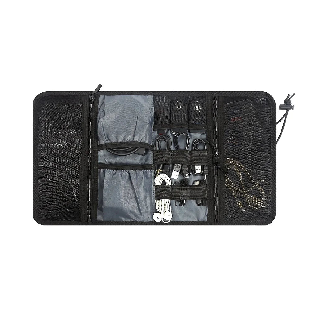 Universal Electronics Travel Gadgets Carrying Case Pouch for Charger USB Cables SD Memory Cards Earphone Flash Hard Drive