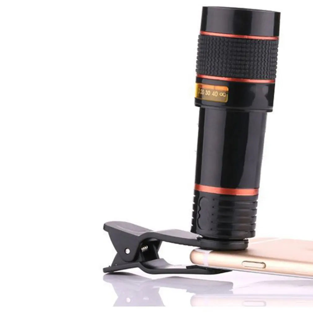 8,12,14X Telescope Zoom Mobile Phone Lens Telephoto Macro Camera Lenses Universal Selfie Tripod With Clip For All Smartphone