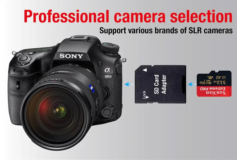 Class 10 mini sd memory card 128GB 512GB micro TF sd card 256GB 256GB 1TB Smart SD/TF cards for Phone/camera Give card reader