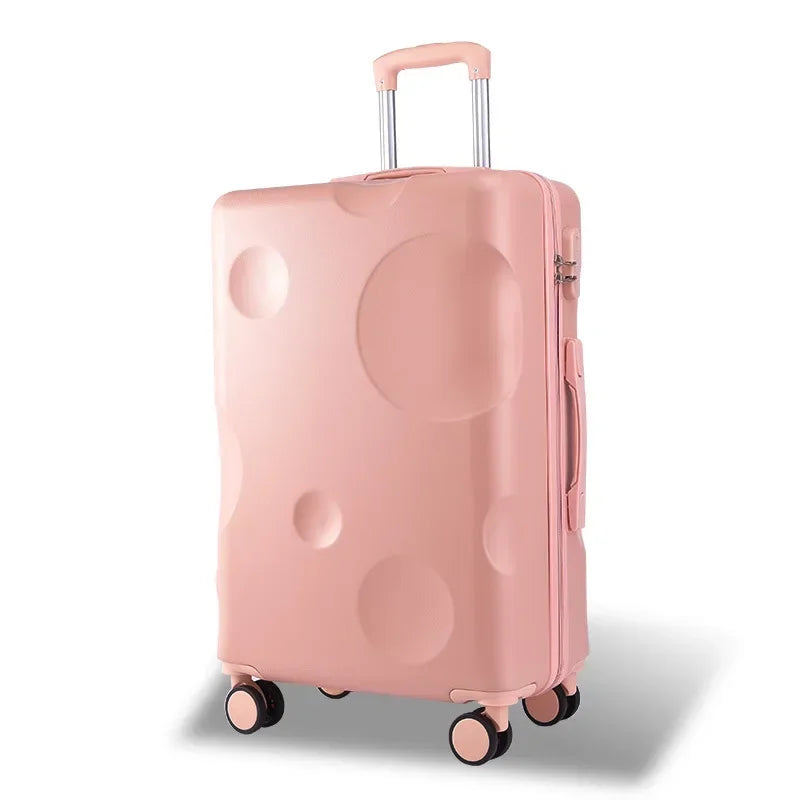 Net Red Cheese Suitcase Female Small Fresh Pothole Pull Rod Box Male Travel Password Box Net Red Leather Box