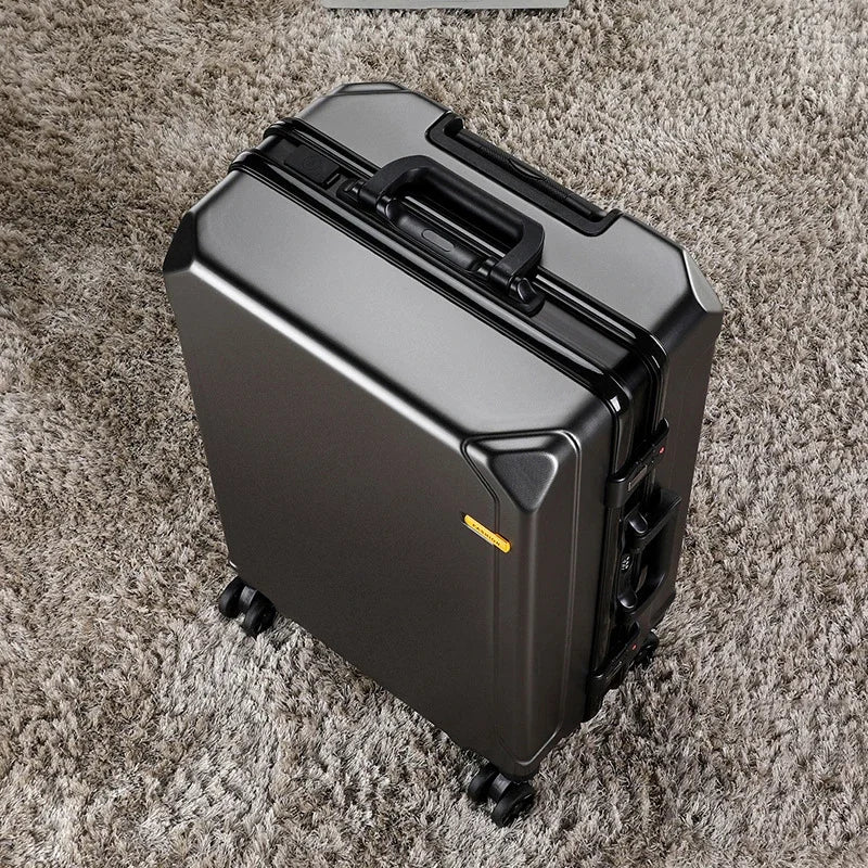 Shark Kangaroo Suitcase Men's and Women's Aluminum Frame Trolley Box 20 "universal Wheel Suitcase Password Suitcase Wholesale24"