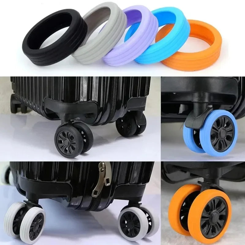 1-20PCS Luggage Wheels Protector Silicone Wheels Caster Shoes Travel Luggage Suitcase Reduce Noise Wheels Cover Accessories