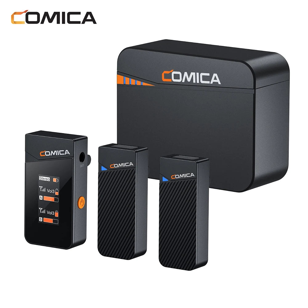 Comica Vimo C3 2.4G Wireless Lavalier Microphone Vimo C Lapel Mic for Smartphone Laptop Camera Podcast Interview Vlogger YouTube