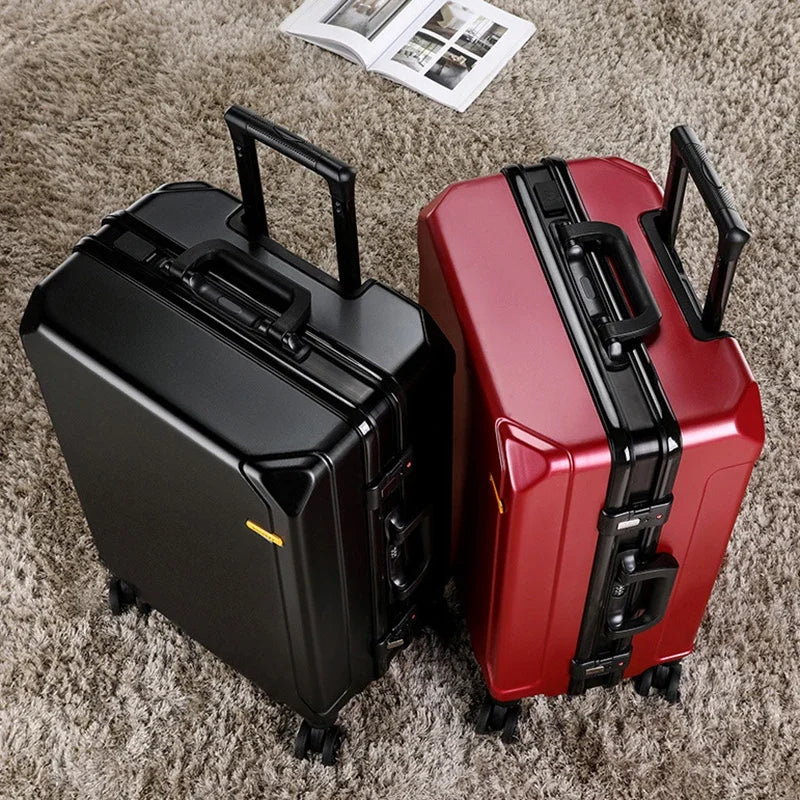 Shark Kangaroo Suitcase Men's and Women's Aluminum Frame Trolley Box 20 "universal Wheel Suitcase Password Suitcase Wholesale24"