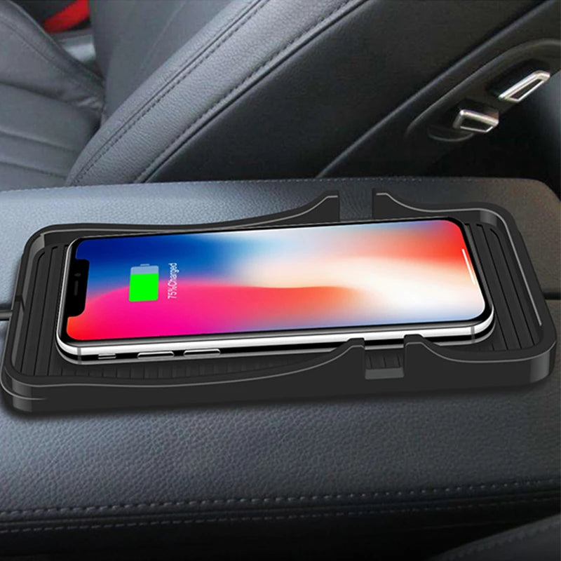 15W Charger Mat Silicone Mat Non-Slip Pad Holder Car Wireless Non-Slip Phone Charger Fast Charging For iPhone 14 13 Samsung S21