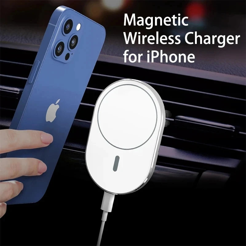 100W Car Magnetic Wireless Charger Car Mobile Phone Holder Stand Mount Fast Charging Station For iPhone 12 13 14 Pro Max macsafe