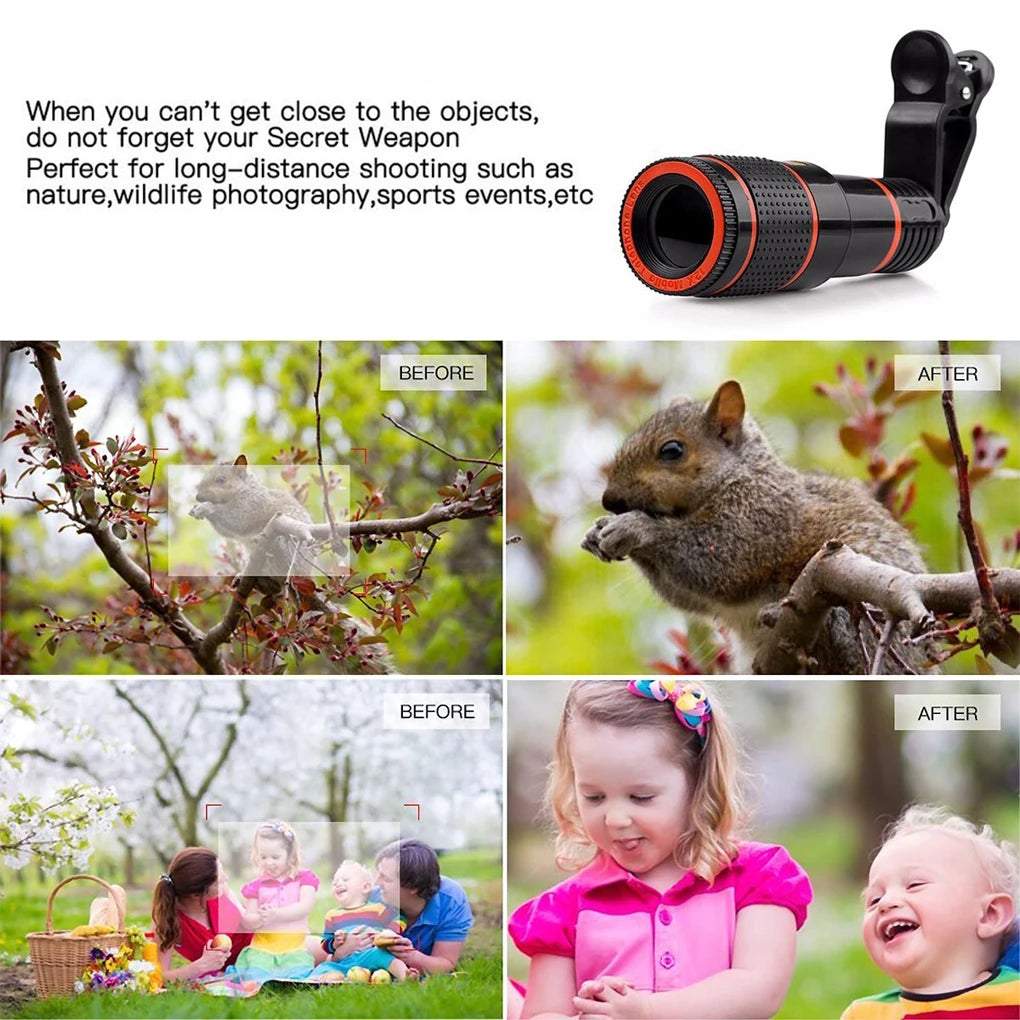Universal Professional Clip-on Mobile Phone Camera Lens Telephoto Lenses with Clip Photography High Configuration Accessory