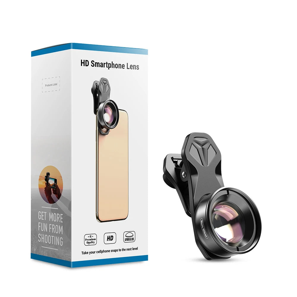 APEXEL 100mm Macro Lens Camera Phone Lens 4K HD Super Macro Lenses CPL Star Filter for iPhonex 13 pro Samsung s9 all smartphone