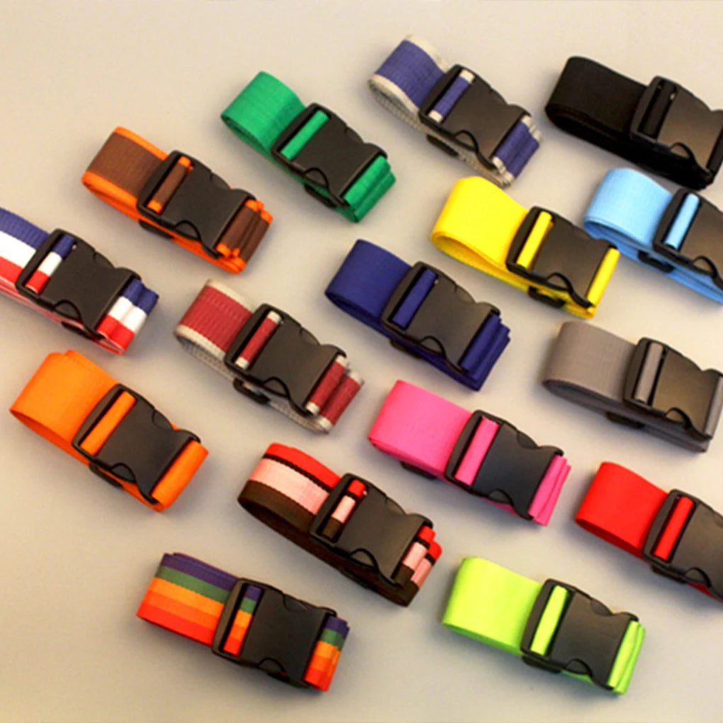 Nylon Heavy-duty Adjustable Luggage Straps For Secure And Convenient Travel Luggage Straps Travel rainbow colors