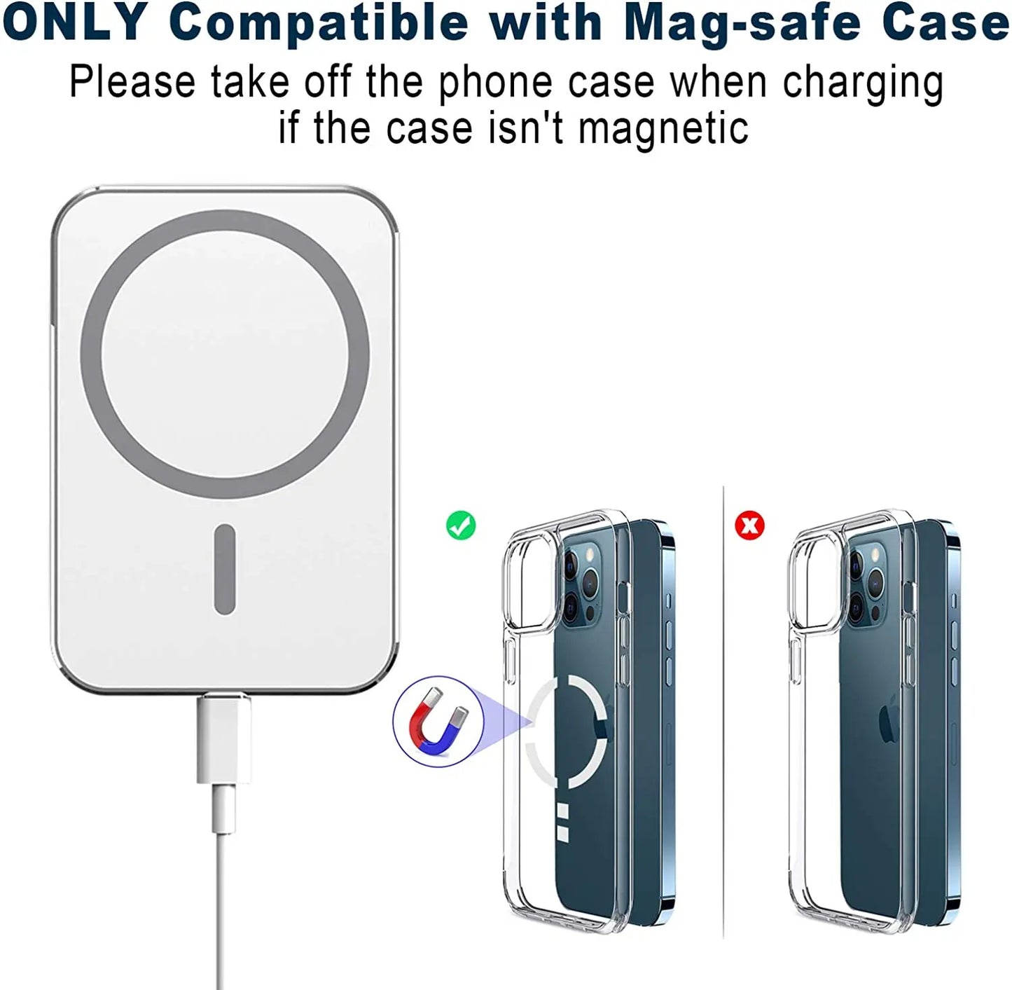 100W Magnetic Wireless Car Charger Vent Mount for MagSafe Case iPhone 13/13 Pro Max/14/12 Pro Max Mini Magnet Phone Holder Stand