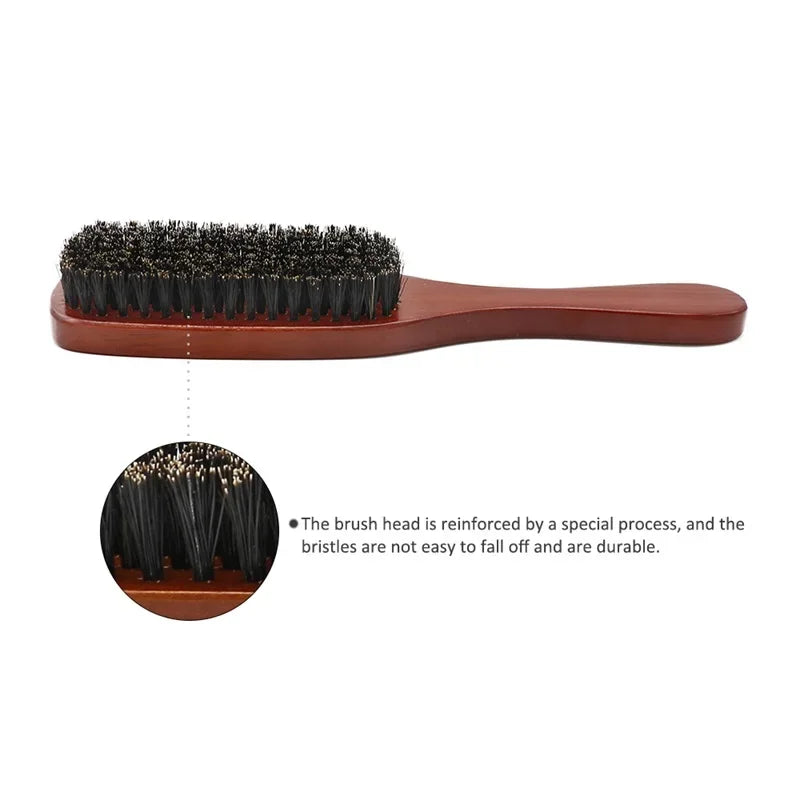 Natural Boar Bristle Beard Brush Men Facial Hair Cleaning Brush Professional Hairbrush Shaving Tools Beard Mustache Brushes