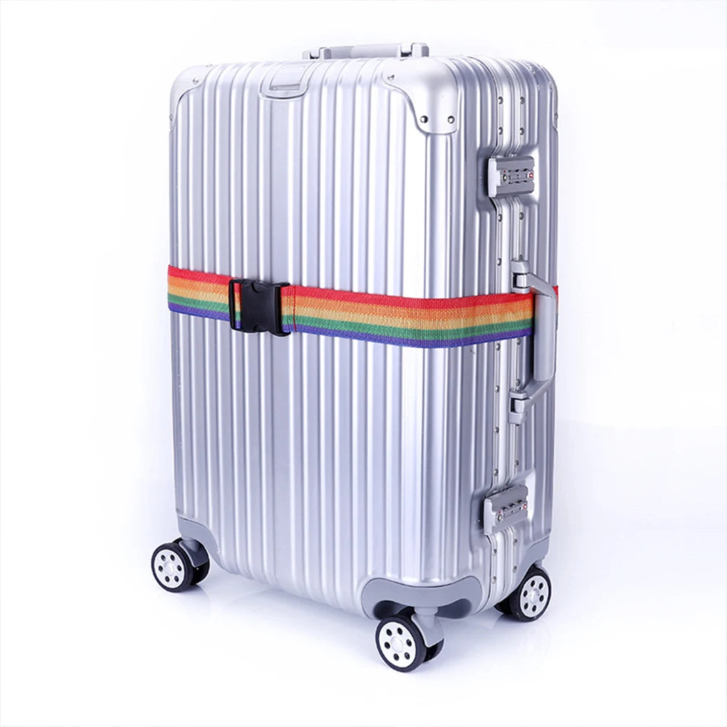 Nylon Heavy-duty Adjustable Luggage Straps For Secure And Convenient Travel Luggage Straps Travel rainbow colors