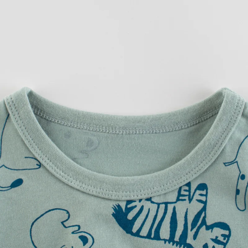 TUONXYE Children's Clothing boys Short Sleeve T-shirt Pattern kids Cartoons Dinosaur Cotton Sweater clothes boys t shirt