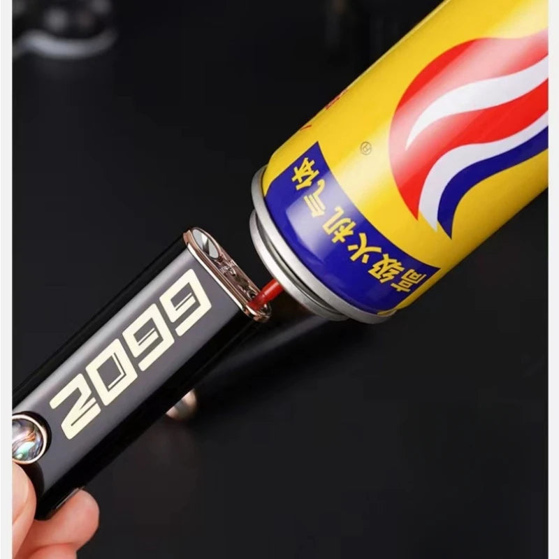 Creative Shell Silent Electronic Ignition Inflatable Lighter Metal Body Open Flame Portable Butane Gas Lighter Gadget Men's Gift