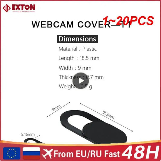 1~20PCS Webcam Cover Shutter Plastic Camera Cover for iPad Tablet Web Laptop PC Camera Mobile Phone Lenses Privacy