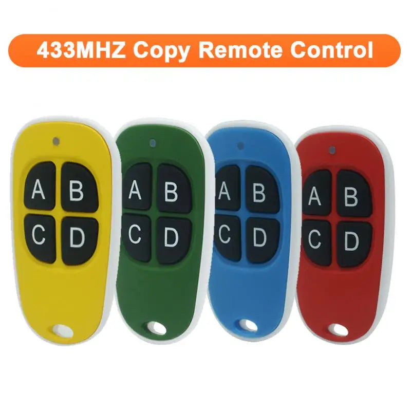 Garage Door Universal Door Control 433MHz Remote Control Electronic Door Control Duplicator ABCD Button Gadget Door Opener