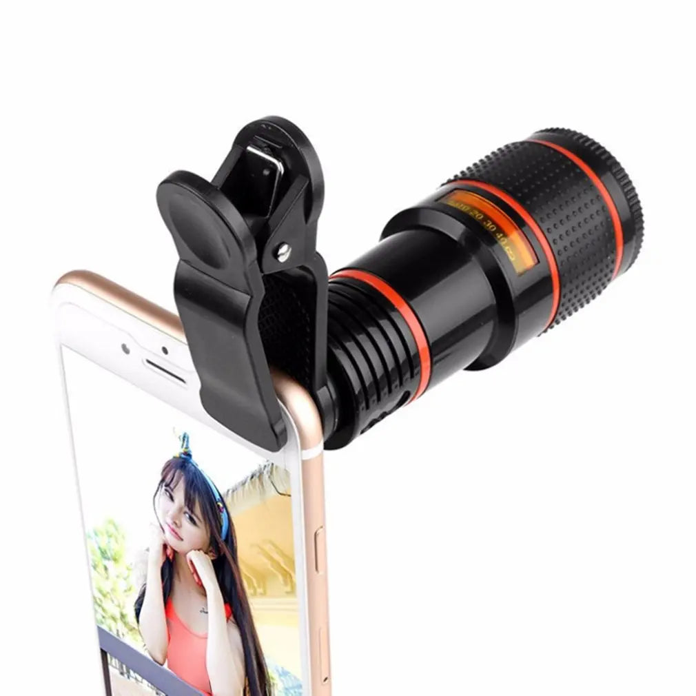 8,12,14X Telescope Zoom Mobile Phone Lens Telephoto Macro Camera Lenses Universal Selfie Tripod With Clip For All Smartphone