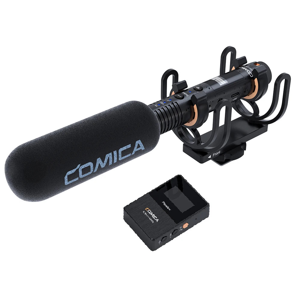 Comica CVM-VM30 2.4G Wireless Microphone Shotgun Microphone For DSLR Camera Smartphone Live Streaming Podcast Recording Shooting