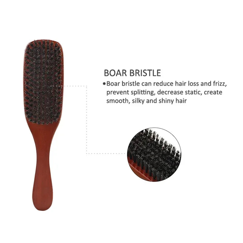 Natural Boar Bristle Beard Brush Men Facial Hair Cleaning Brush Professional Hairbrush Shaving Tools Beard Mustache Brushes