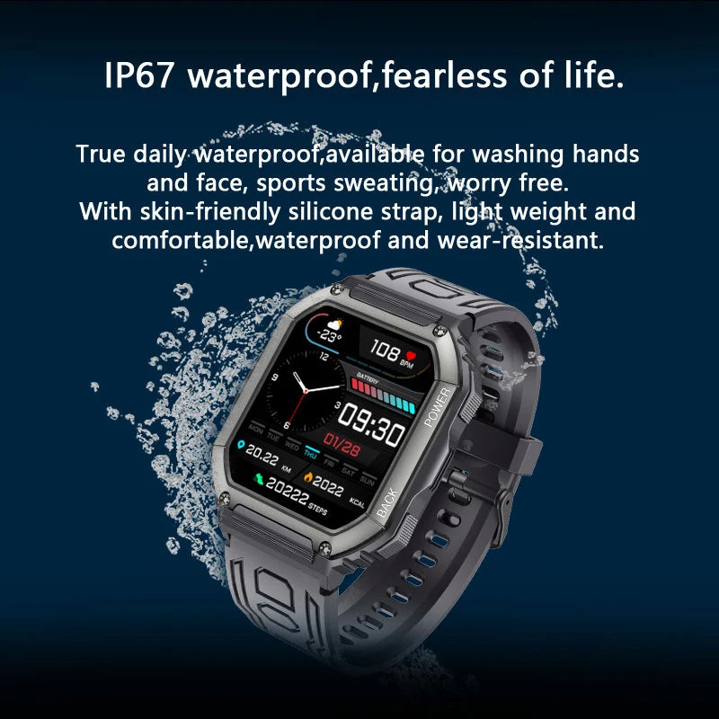 CanMixs Smart Watch Men 2023 1.8inch Bluetooth Dial GPS Movement track Calls waterproof fitness Heart Rate Sports Smartwatch