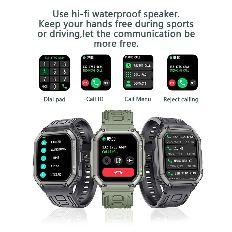 CanMixs Smart Watch Men 2023 1.8inch Bluetooth Dial GPS Movement track Calls waterproof fitness Heart Rate Sports Smartwatch