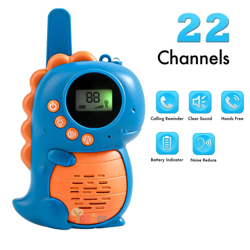 Walkie Talkie 2PCS Electronic Toys Children's Gadgets Radio Phone 3km Range Professional Toki For Kids Birthday Gifts Boys Girls