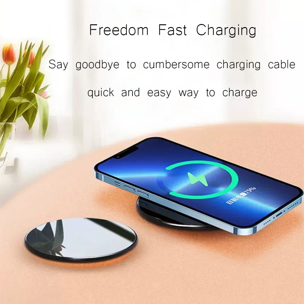 65W Wireless Charger Pad For iPhone 15 14 13 12 11 Pro XS Max X XR 8 Plus Airpods Samsung Xiaomi Fast Wireless Charging Phone